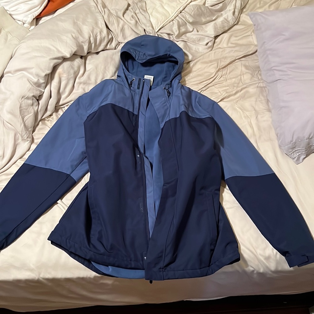 Blue magellan rain coat